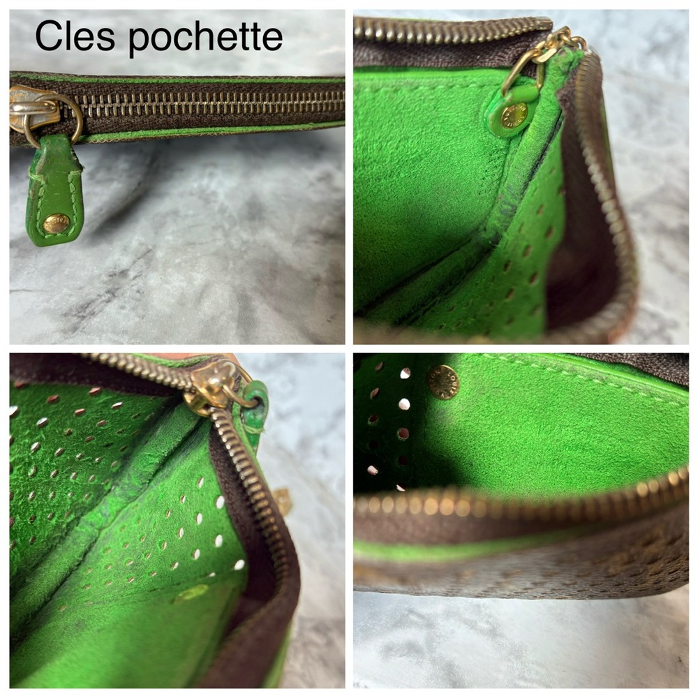 Louis Vuitton Perforated Speedy 30 Green with matching Key Cles Pochette - Picture 16 of 16